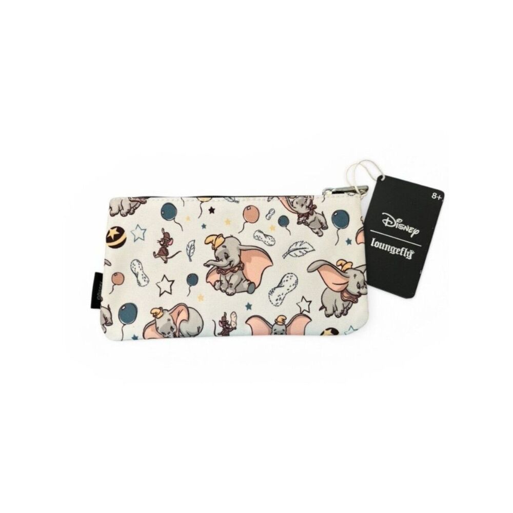 Loungefly Disney Dumbo Circus Canvas Coin Cosmetic Pouch Pencil Case Bag NWT - Picture 3 of 4